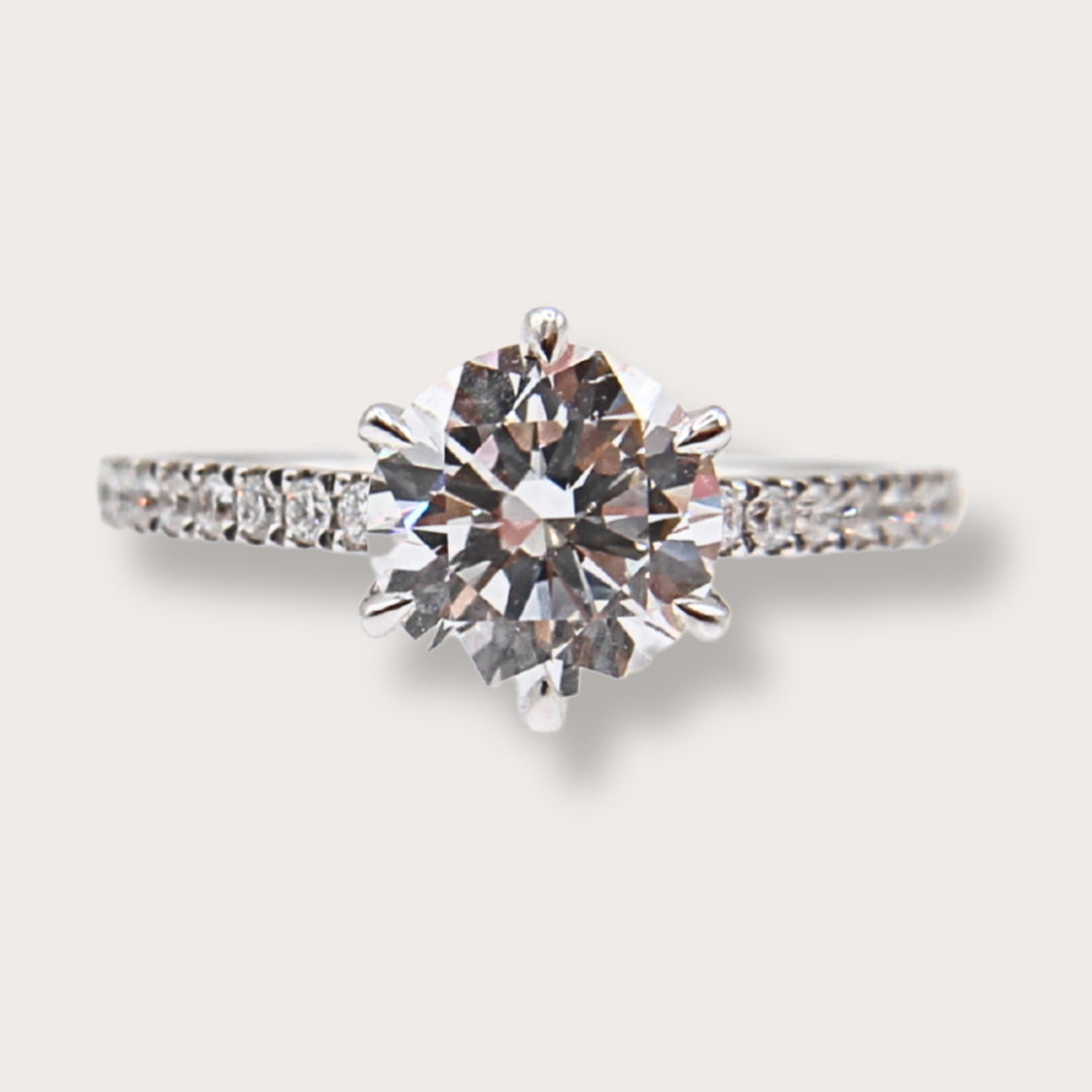 Anillo de diamante redondo 1.75ct