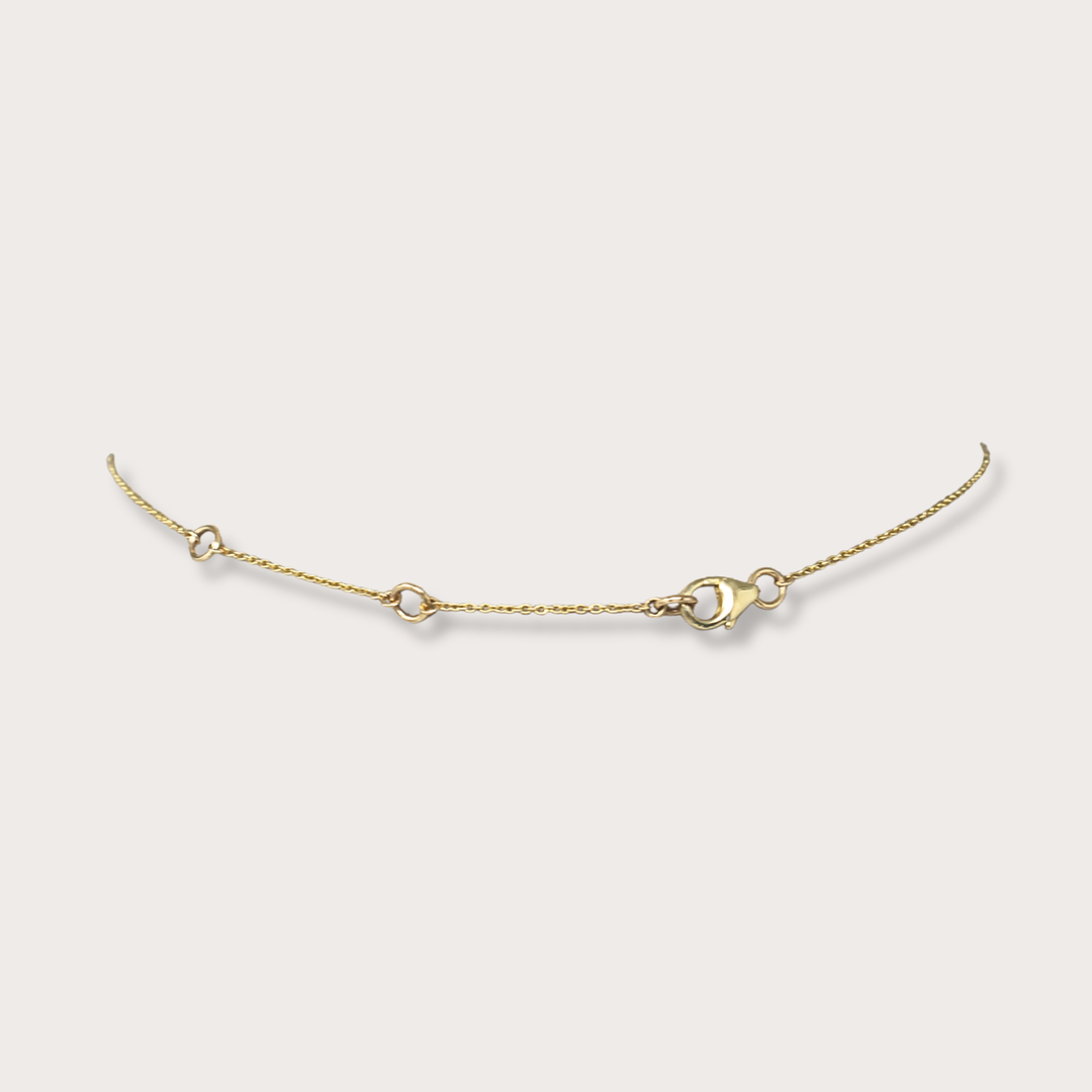 Lab diamond .84ct marquee gold necklace