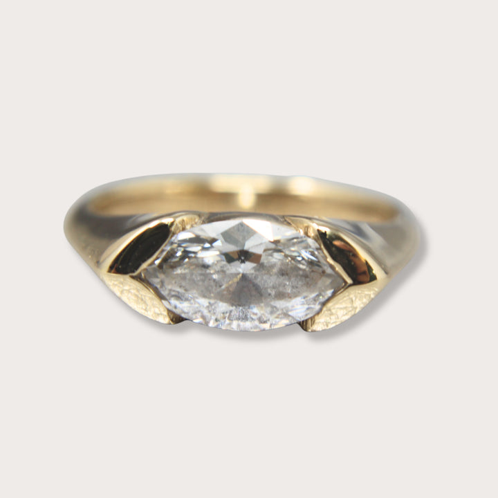 Lab diamond .86ct marquee pinky ring