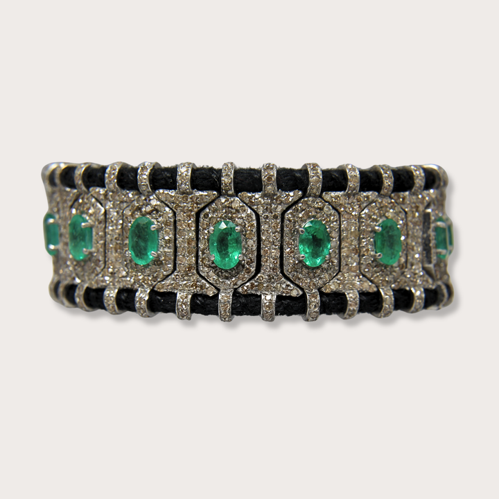 Pulsera Macrame Black Emerald