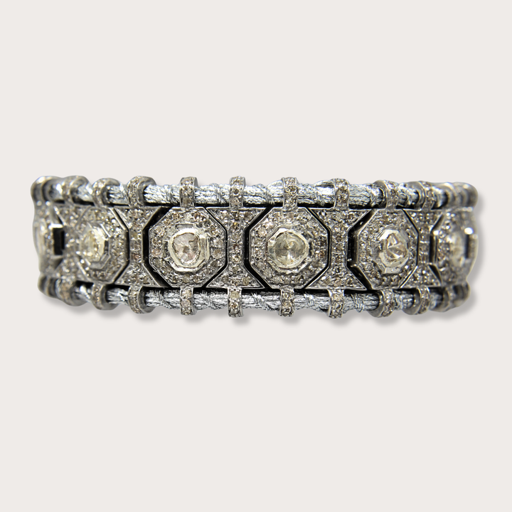 Pulsera Macrame Silver Polki