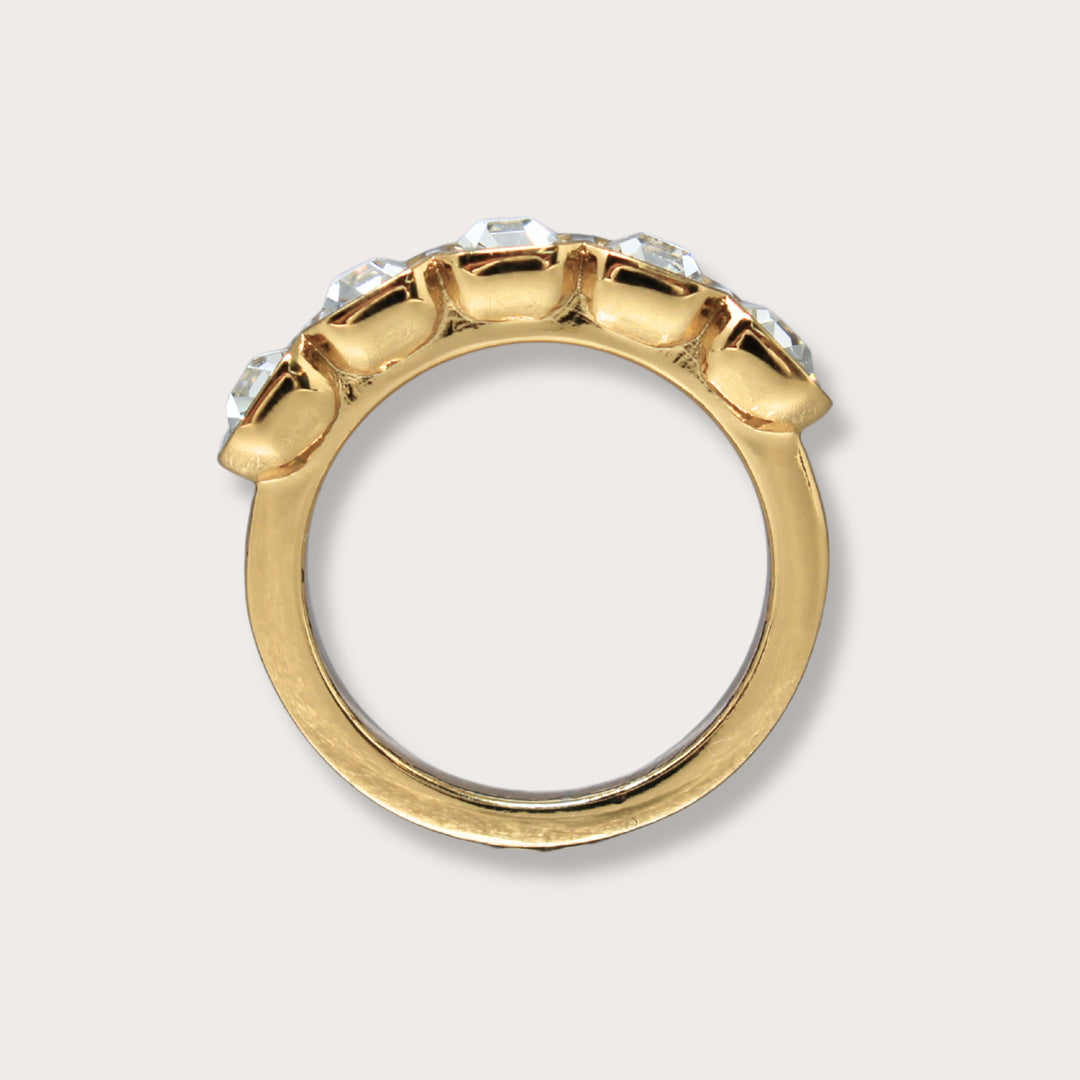 Half Eternity Rhinestone Ring