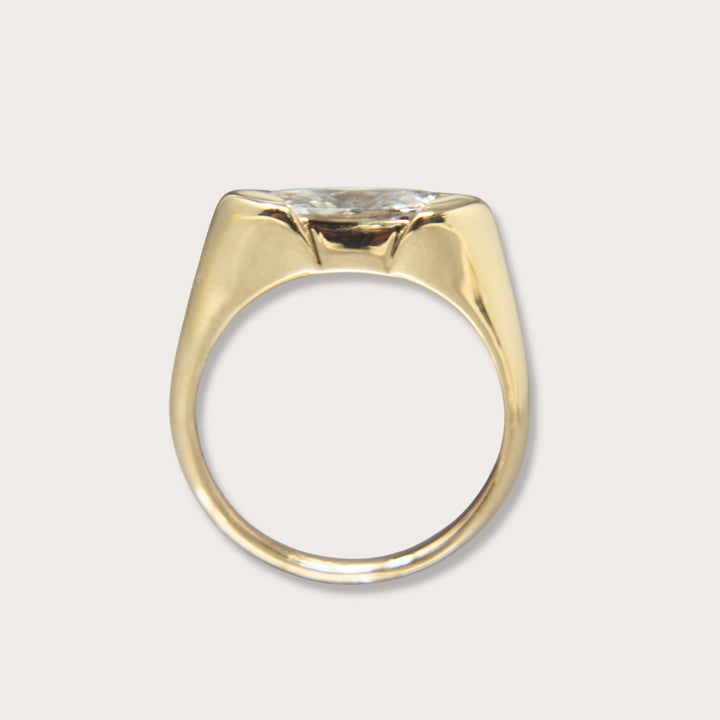 Lab diamond .86ct marquee pinky ring