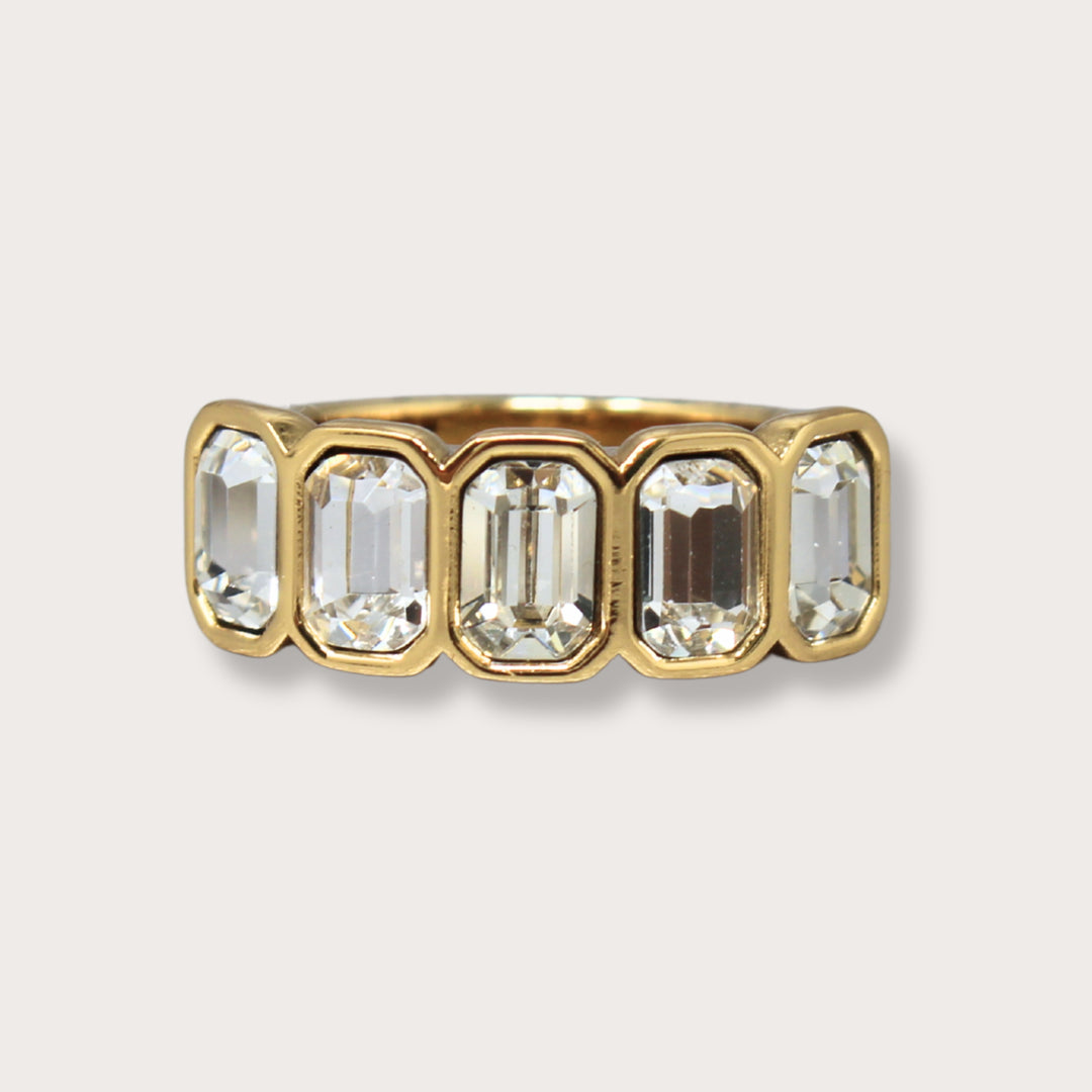 Half Eternity Rhinestone Ring