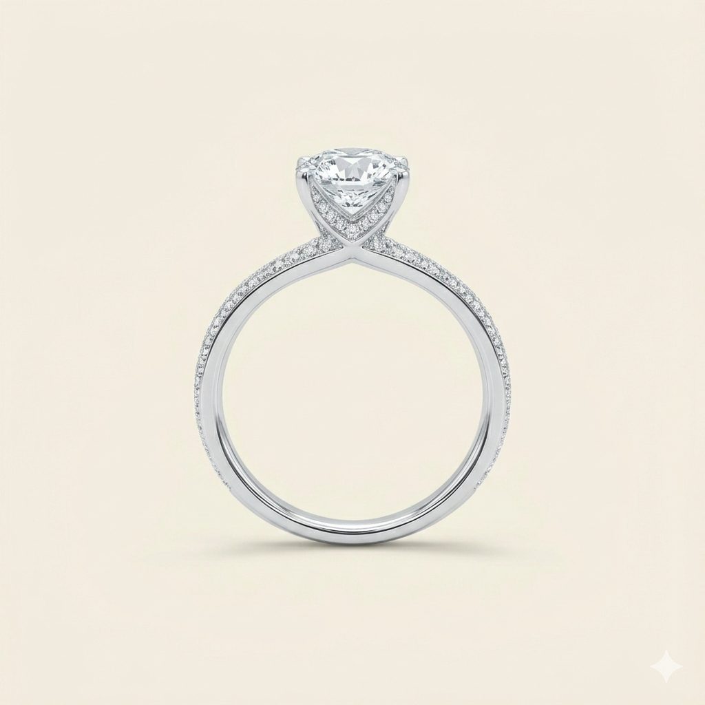 Anillo de diamante redondo 1.75ct