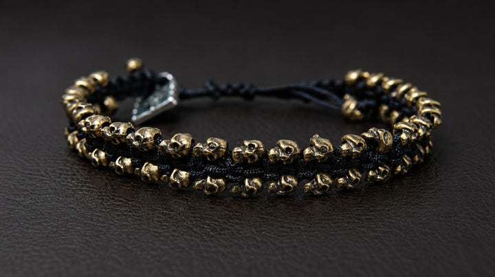 Woven Calaca Sos Bracelet