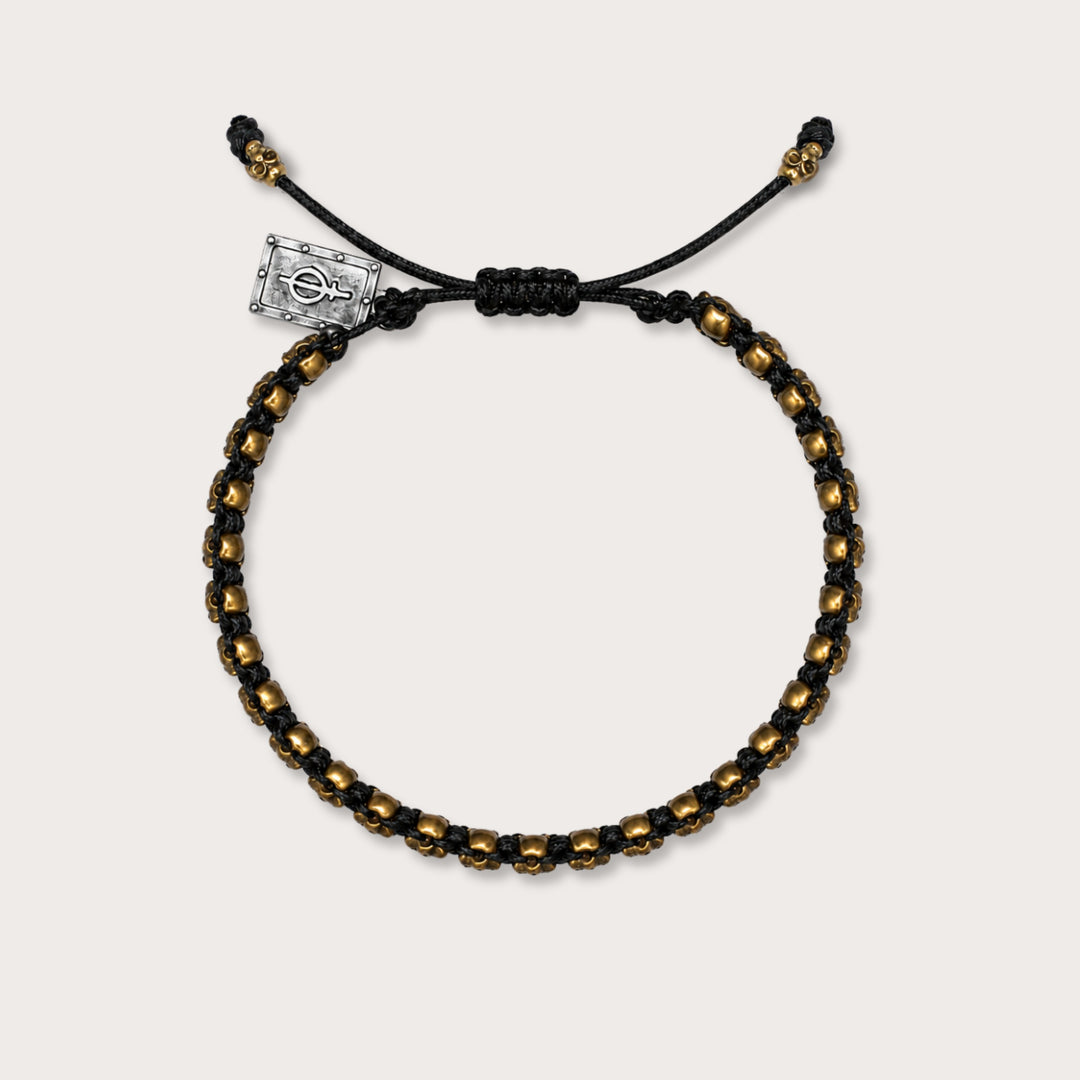 Woven Calaca Sos Bracelet