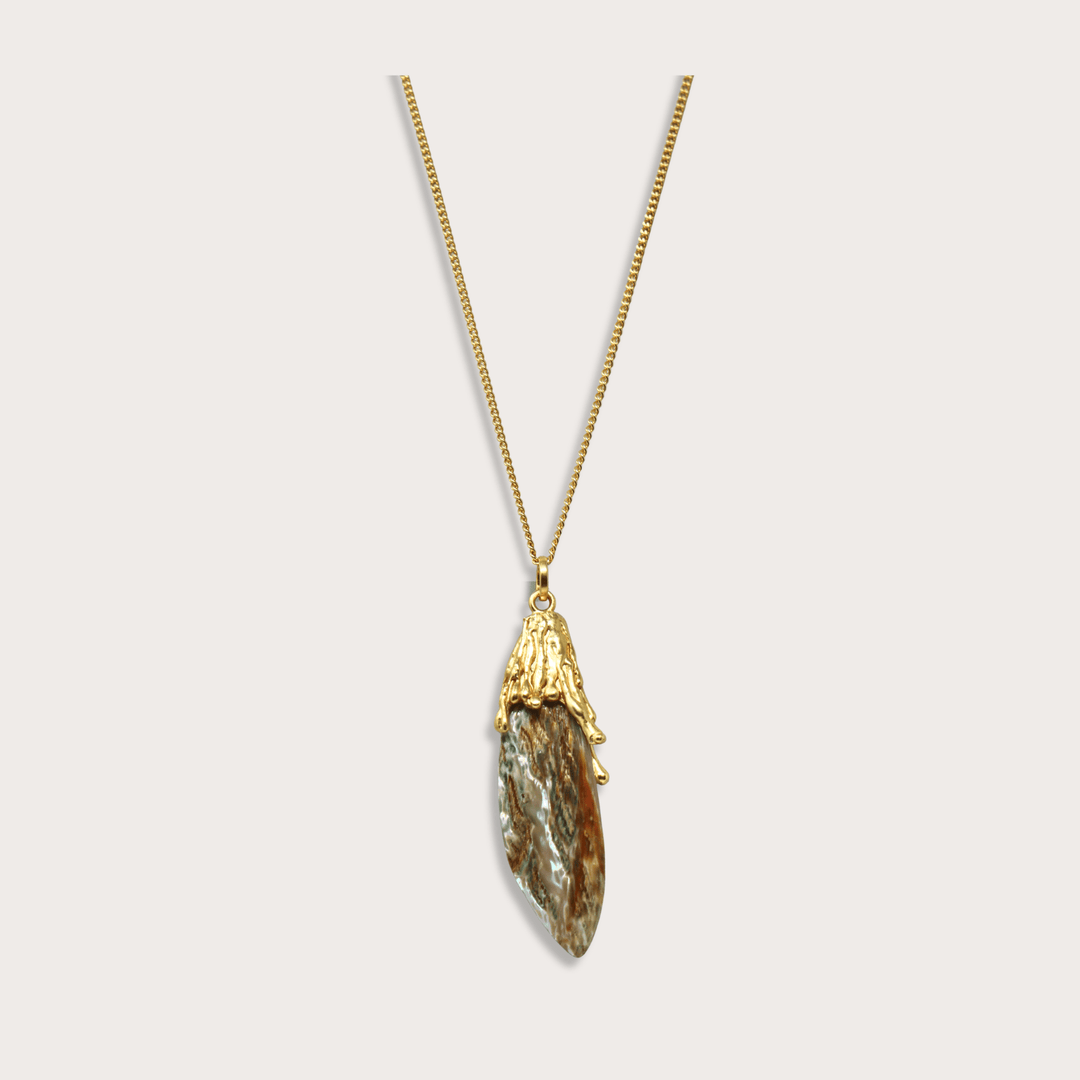 Abulone Pendant / Flat Chain - LAURA CANTU JEWELRY