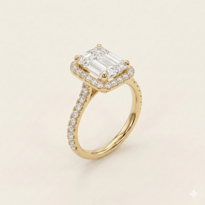 Anillo de Diamante corte esmeralda 3.55ct - LAURA CANTU JEWELRY