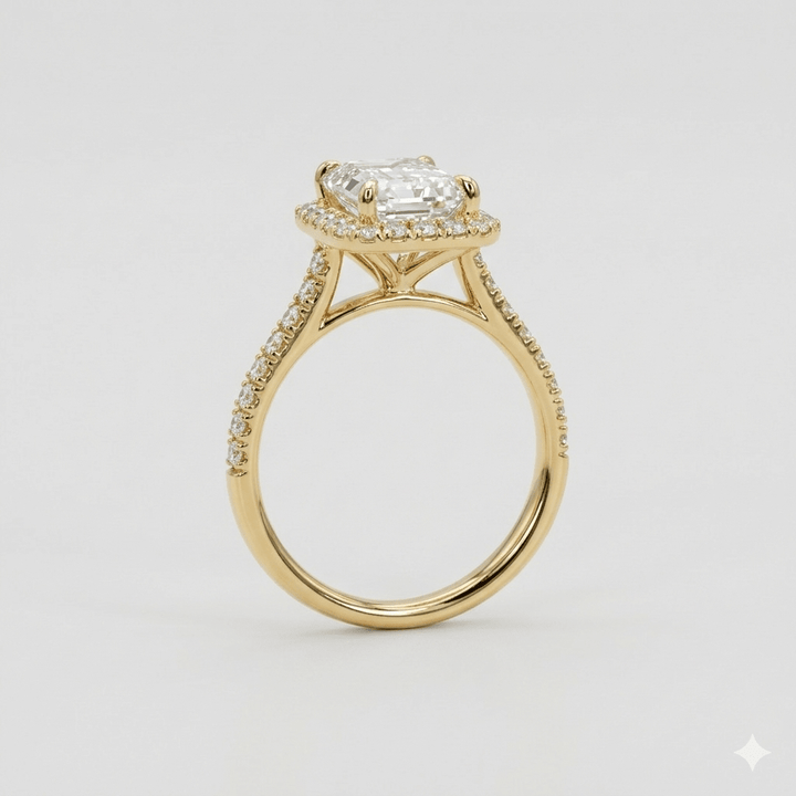 Anillo de Diamante corte esmeralda 3.55ct - LAURA CANTU JEWELRY