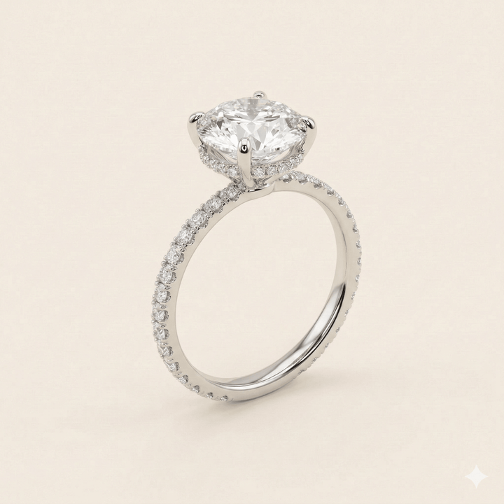 Anillo de diamante redondo 2.90ct - LAURA CANTU JEWELRY