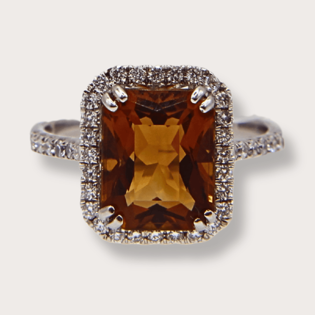 Anillo de Diamantes y Citrina - LAURA CANTU JEWELRY