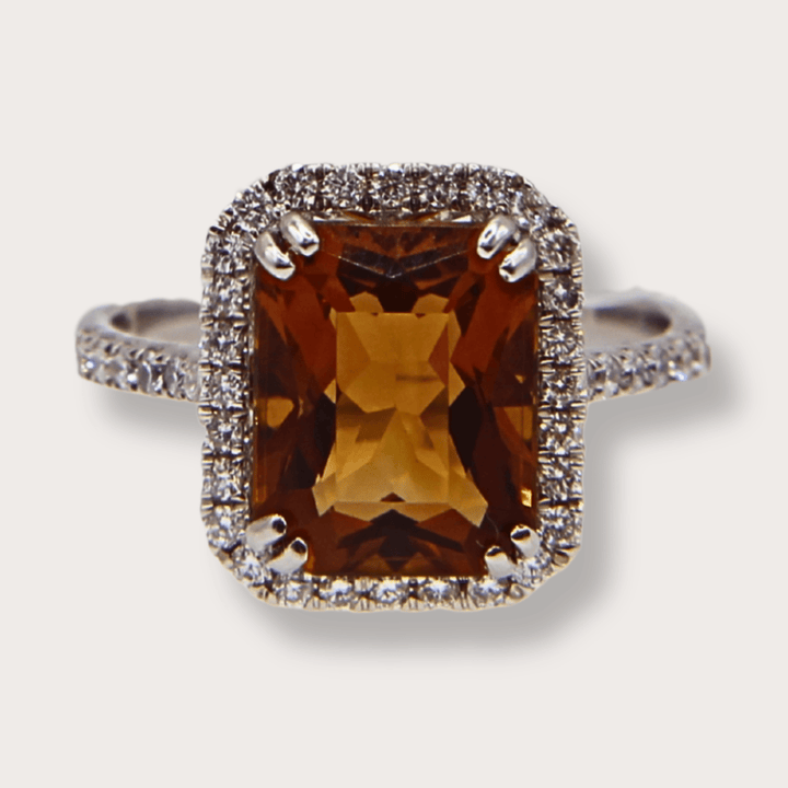 Anillo de Diamantes y Citrina - LAURA CANTU JEWELRY