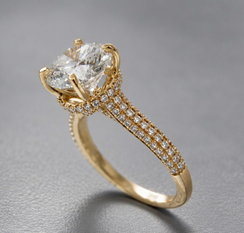 Anillo de oro con diamante lab 3.03ct - LAURA CANTU JEWELRY
