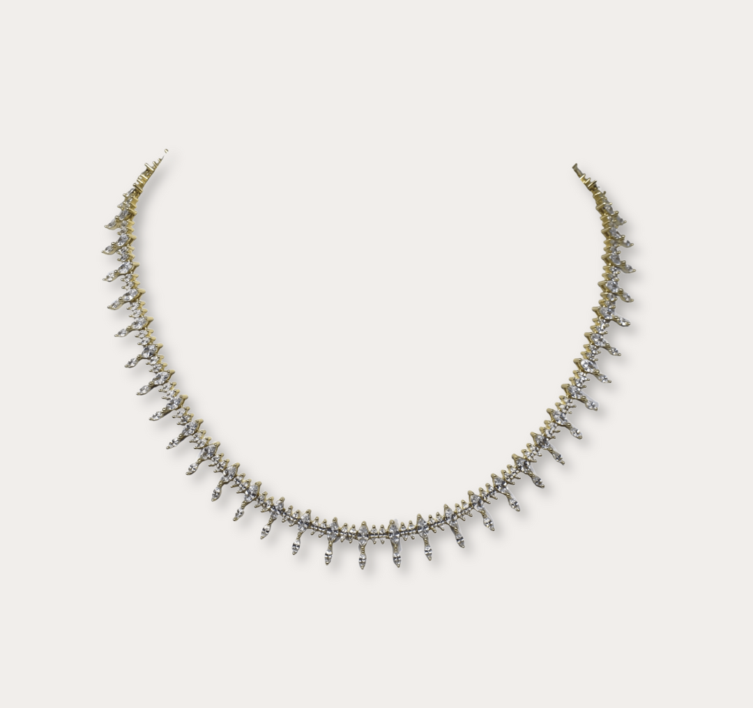 Antique Rebecca Gold Plated Necklace - LAURA CANTU JEWELRY