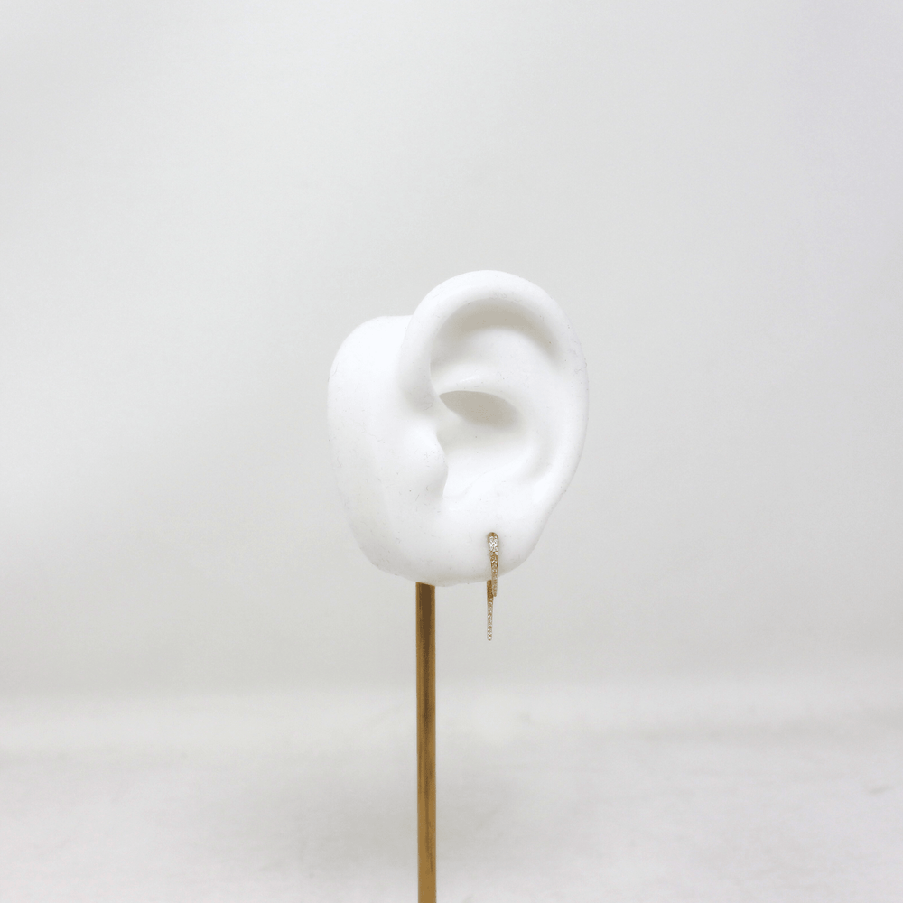 Aretes Poste de Oro y Diamantes - LAURA CANTU JEWELRY