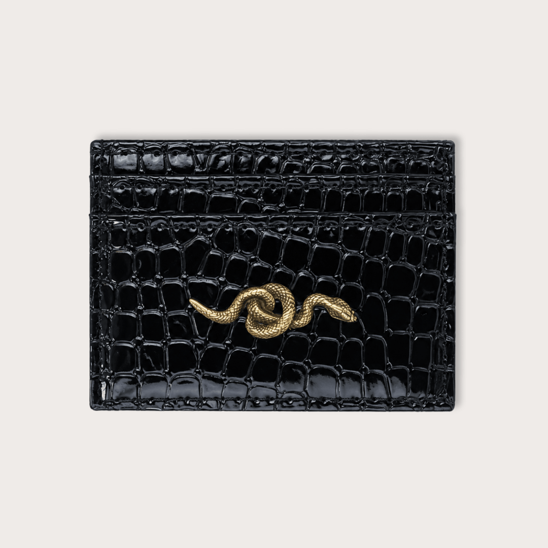 Black Card Holder Black - LAURA CANTU JEWELRY