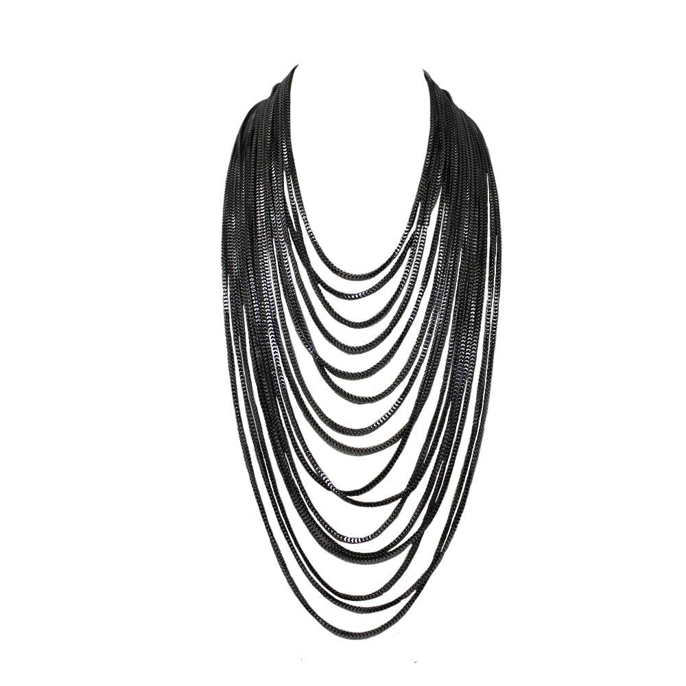 Choker Multicadenas Oxidado - LAURA CANTU JEWELRY