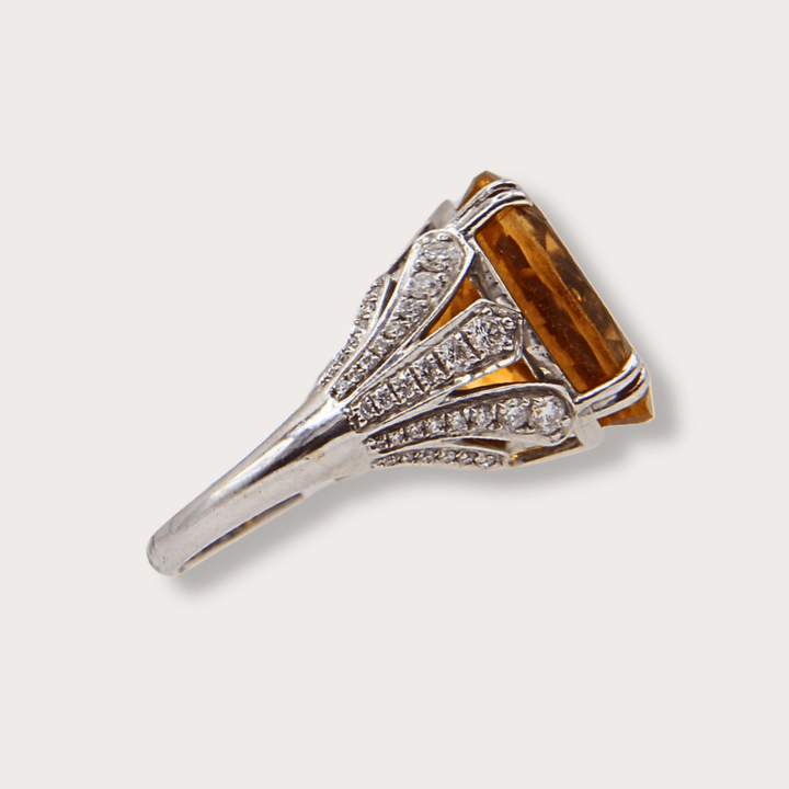 Citrine diamond ring - LAURA CANTU JEWELRY
