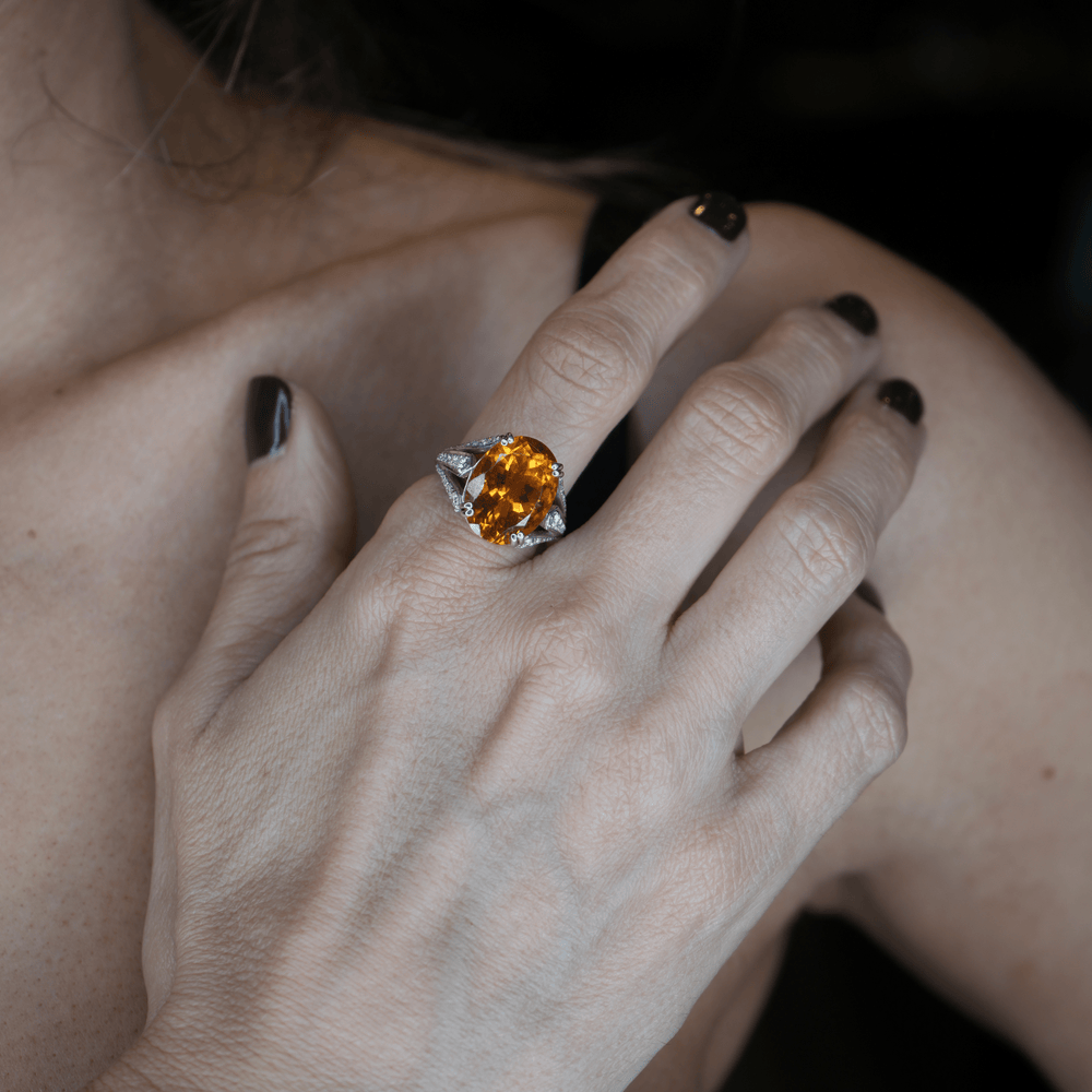 Citrine diamond ring - LAURA CANTU JEWELRY