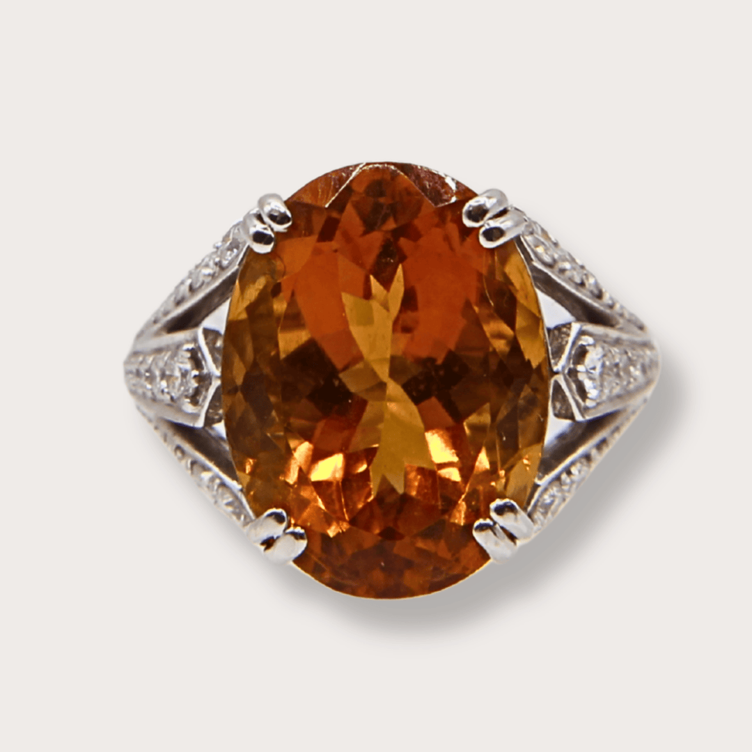Citrine diamond ring - LAURA CANTU JEWELRY