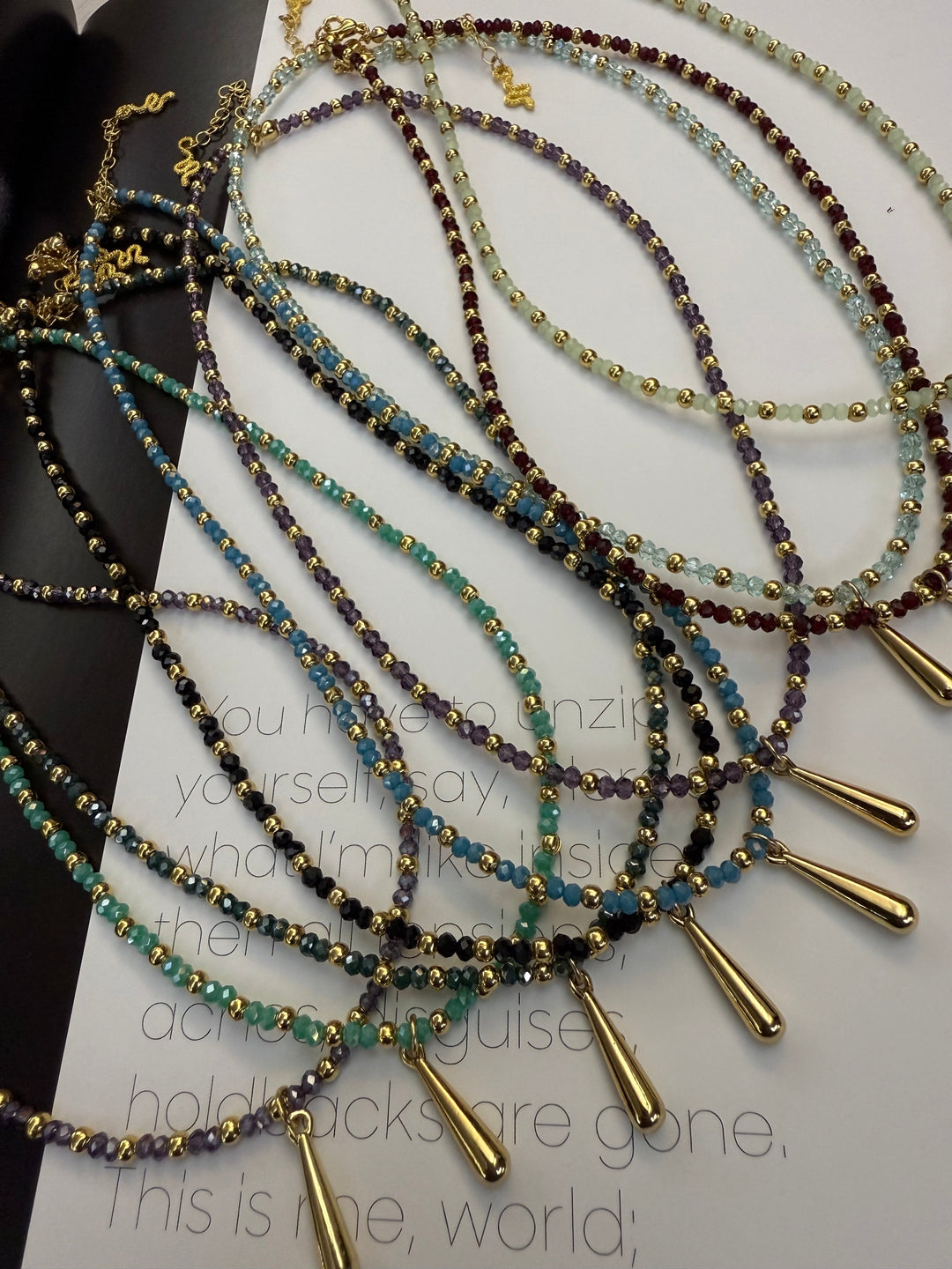 Collar con dije gota - LAURA CANTU JEWELRY