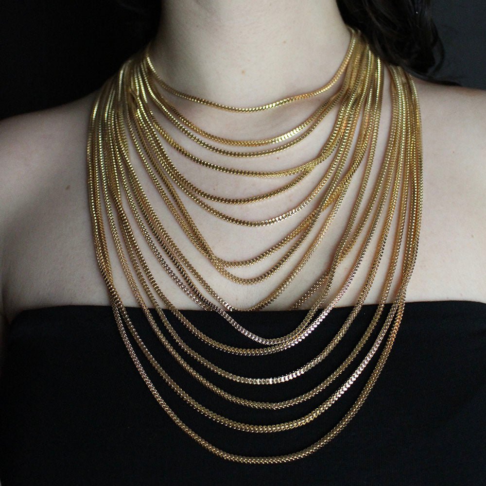 Collar Largo Multicadena Gold - LAURA CANTU JEWELRY