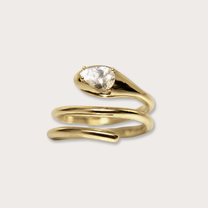 Crystal Serpent Ring - LAURA CANTU JEWELRY