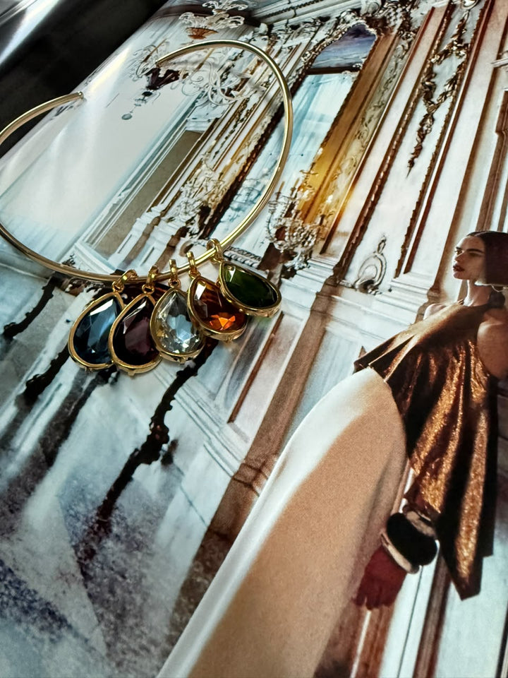 Dije Gota Grande Cristal - LAURA CANTU JEWELRY