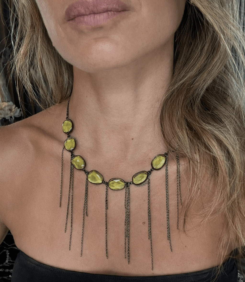 Gina Fringe Necklace - LAURA CANTU JEWELRY