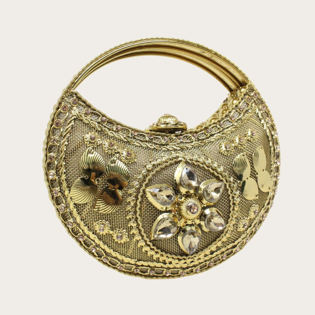 Handmade Brass Handbag Small IX - LAURA CANTU JEWELRY