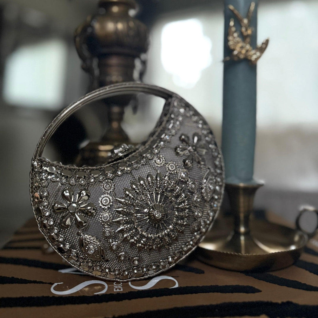 Handmade Brass Handbag Small V - LAURA CANTU JEWELRY