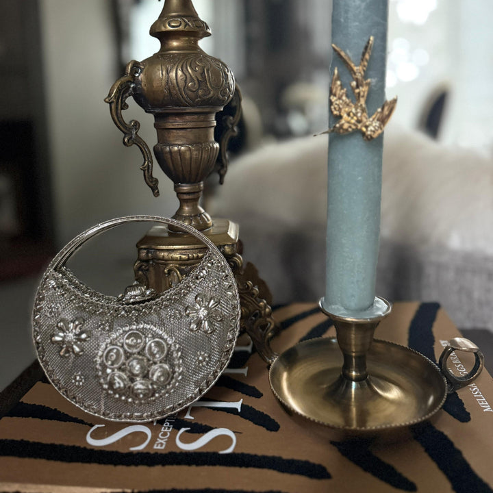 Handmade Brass Handbag Small VI - LAURA CANTU JEWELRY