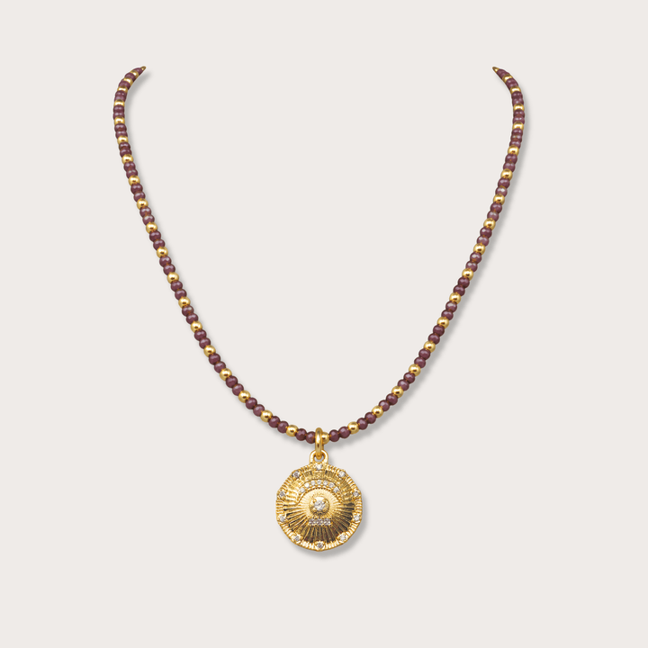 JNS Collar con Piedras y Dije Luna - LAURA CANTU JEWELRY