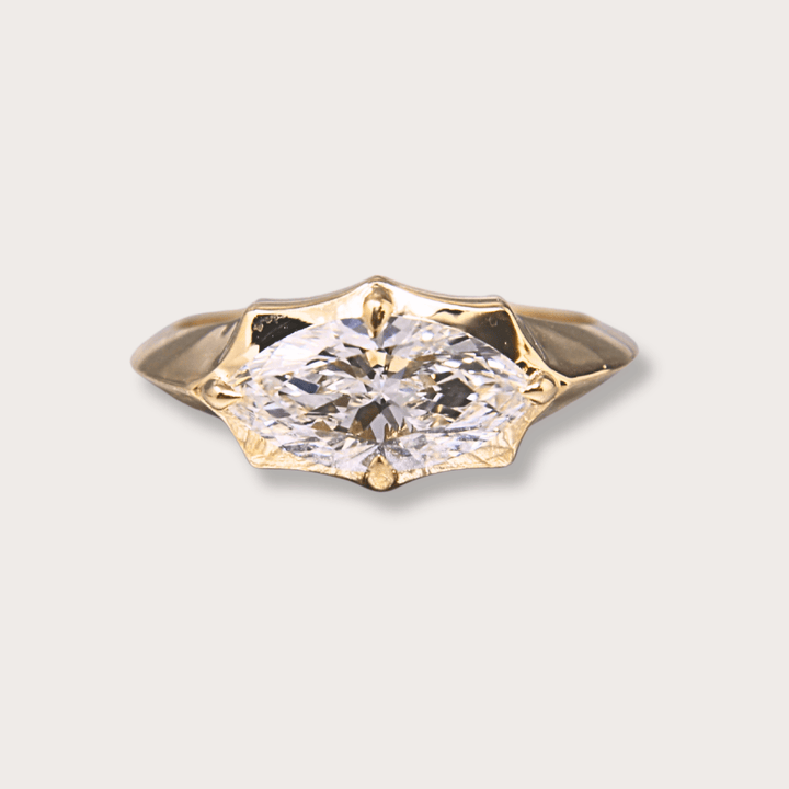 Lab diamond 1.02ct marquee pinky ring - LAURA CANTU JEWELRY