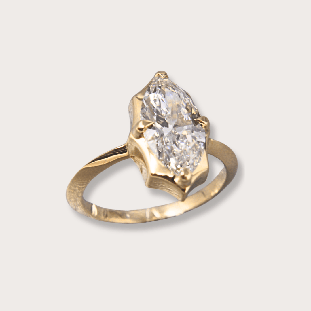Lab diamond 1.59ct marquee pinky ring - LAURA CANTU JEWELRY