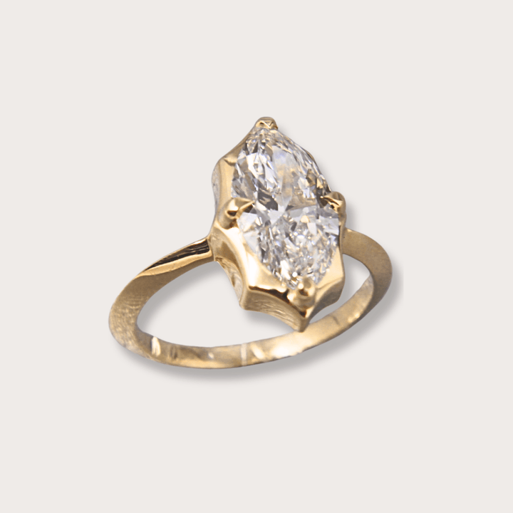 Lab diamond 1.59ct marquee pinky ring - LAURA CANTU JEWELRY