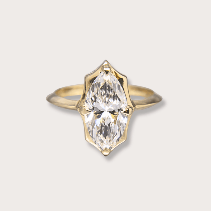 Lab diamond 1.59ct marquee pinky ring - LAURA CANTU JEWELRY
