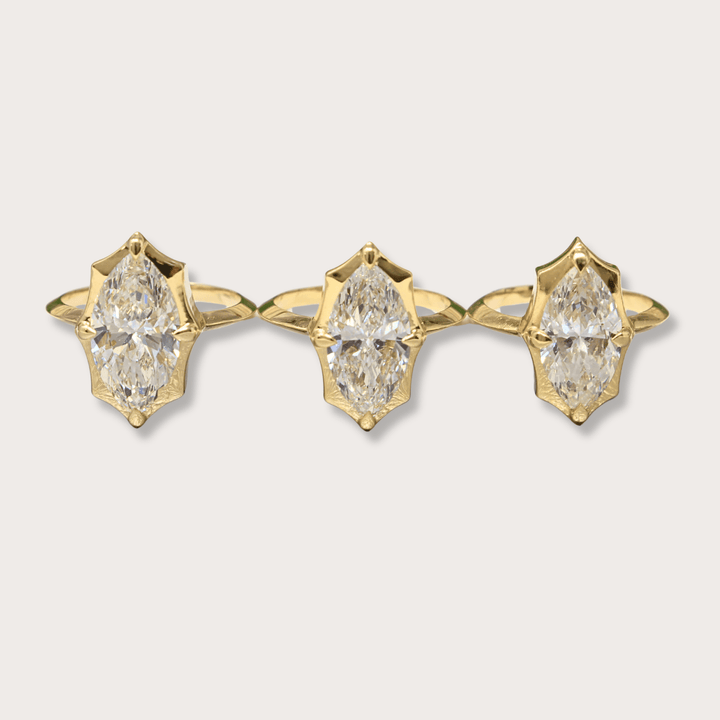 Lab diamond 2.01ct marquee pinky ring - LAURA CANTU JEWELRY