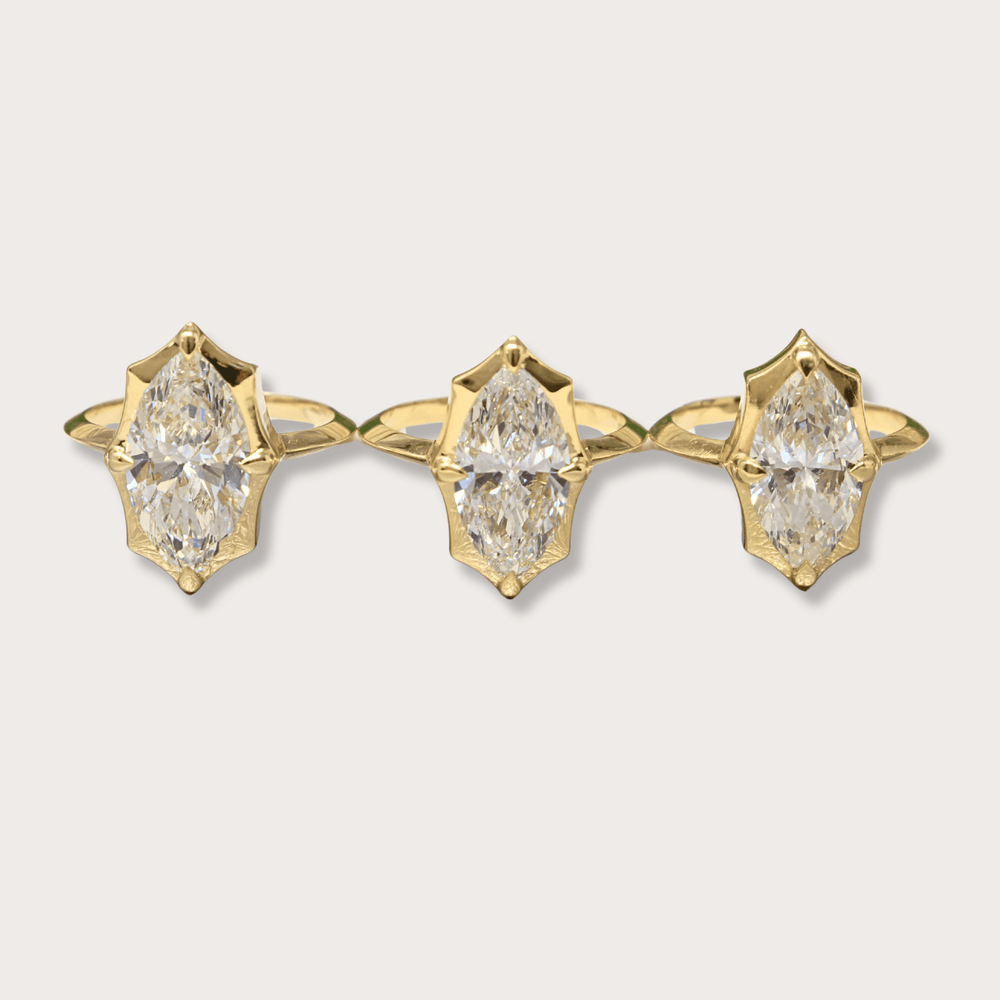 Lab diamond 2.02ct marquee pinky ring - LAURA CANTU JEWELRY