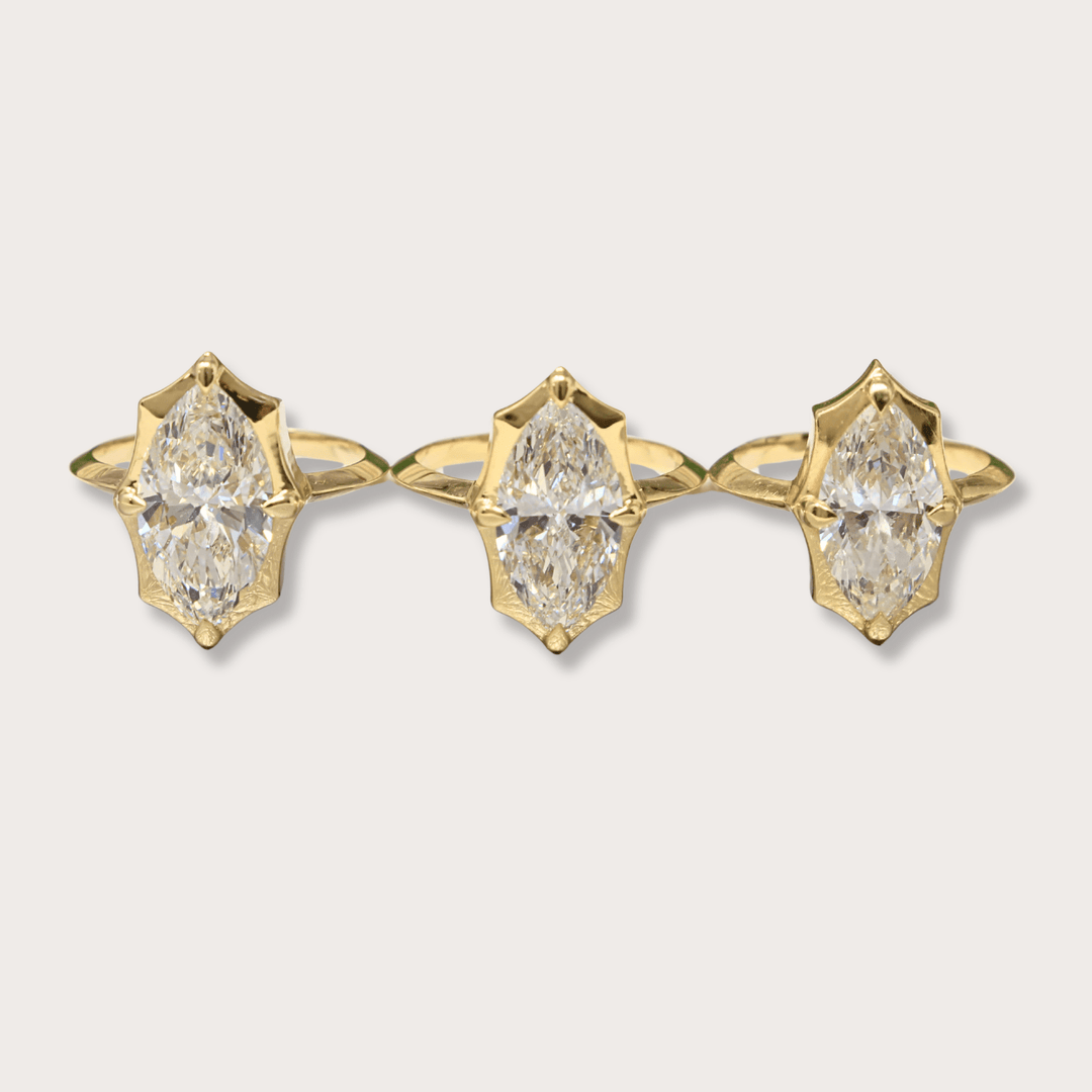 Lab diamond 2.52ct marquee pinky ring - LAURA CANTU JEWELRY