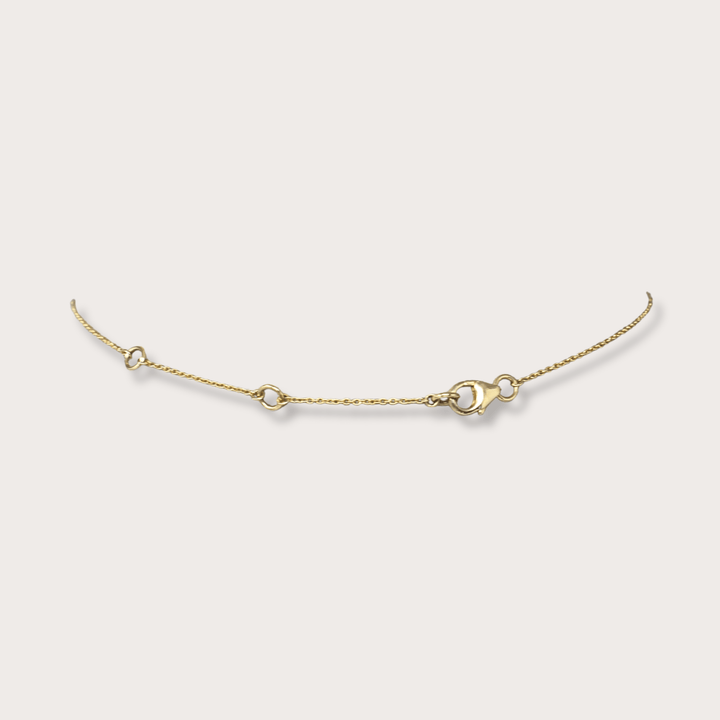 Lab diamond .59ct marquee gold necklace - LAURA CANTU JEWELRY