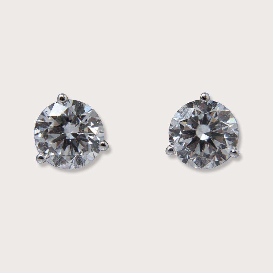 Lab Diamond Martini Studs 4.04ct - LAURA CANTU JEWELRY