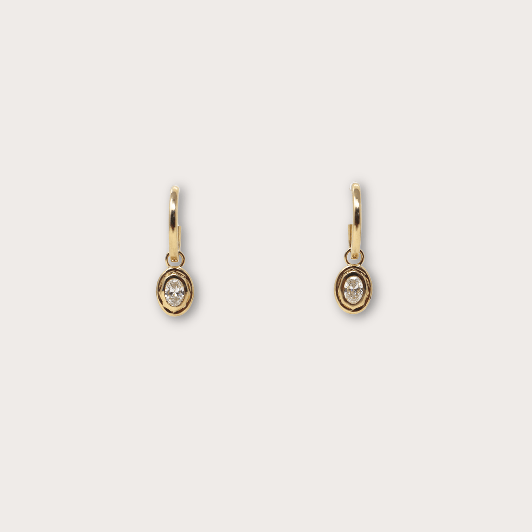 Lab Diamond Oval Gold - LAURA CANTU JEWELRY