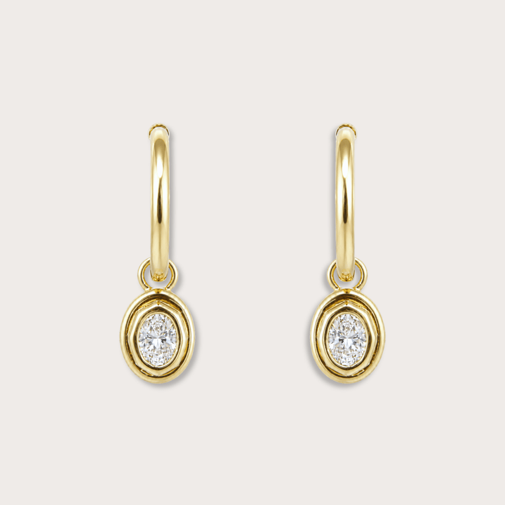 Lab Diamond Oval Gold - LAURA CANTU JEWELRY