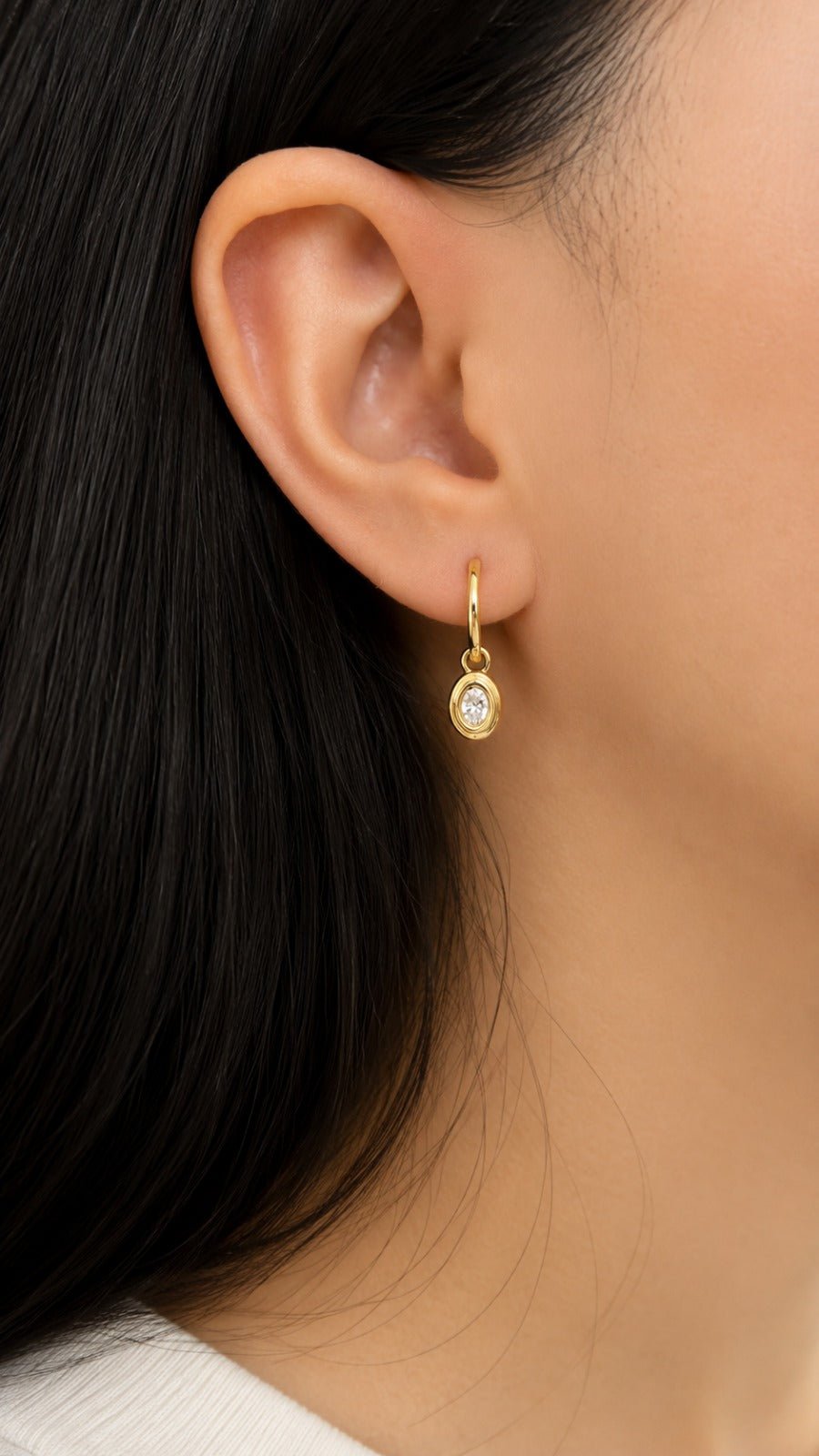 Lab Diamond Oval Gold - LAURA CANTU JEWELRY