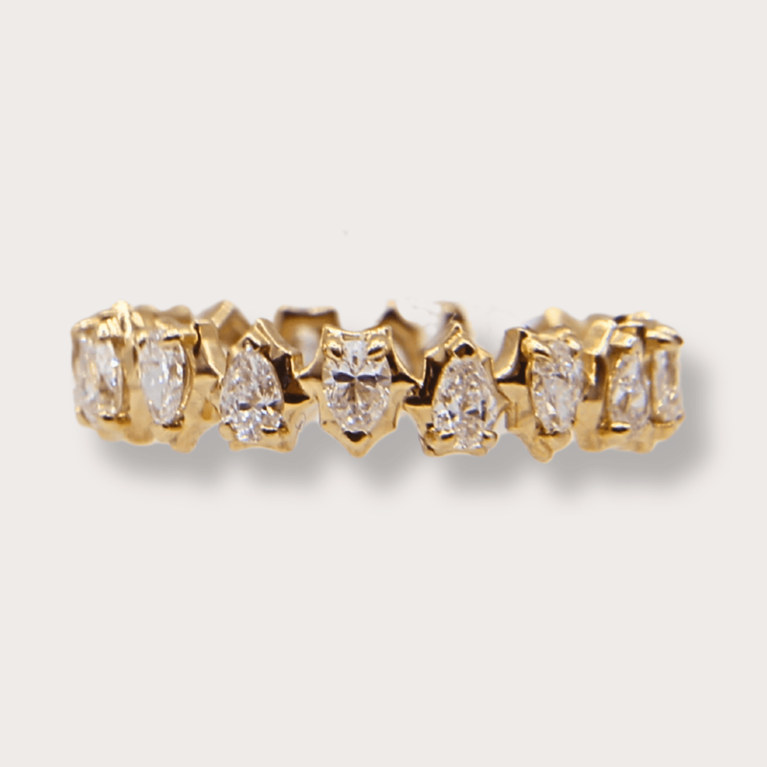 Lab diamond pear eternity band - LAURA CANTU JEWELRY