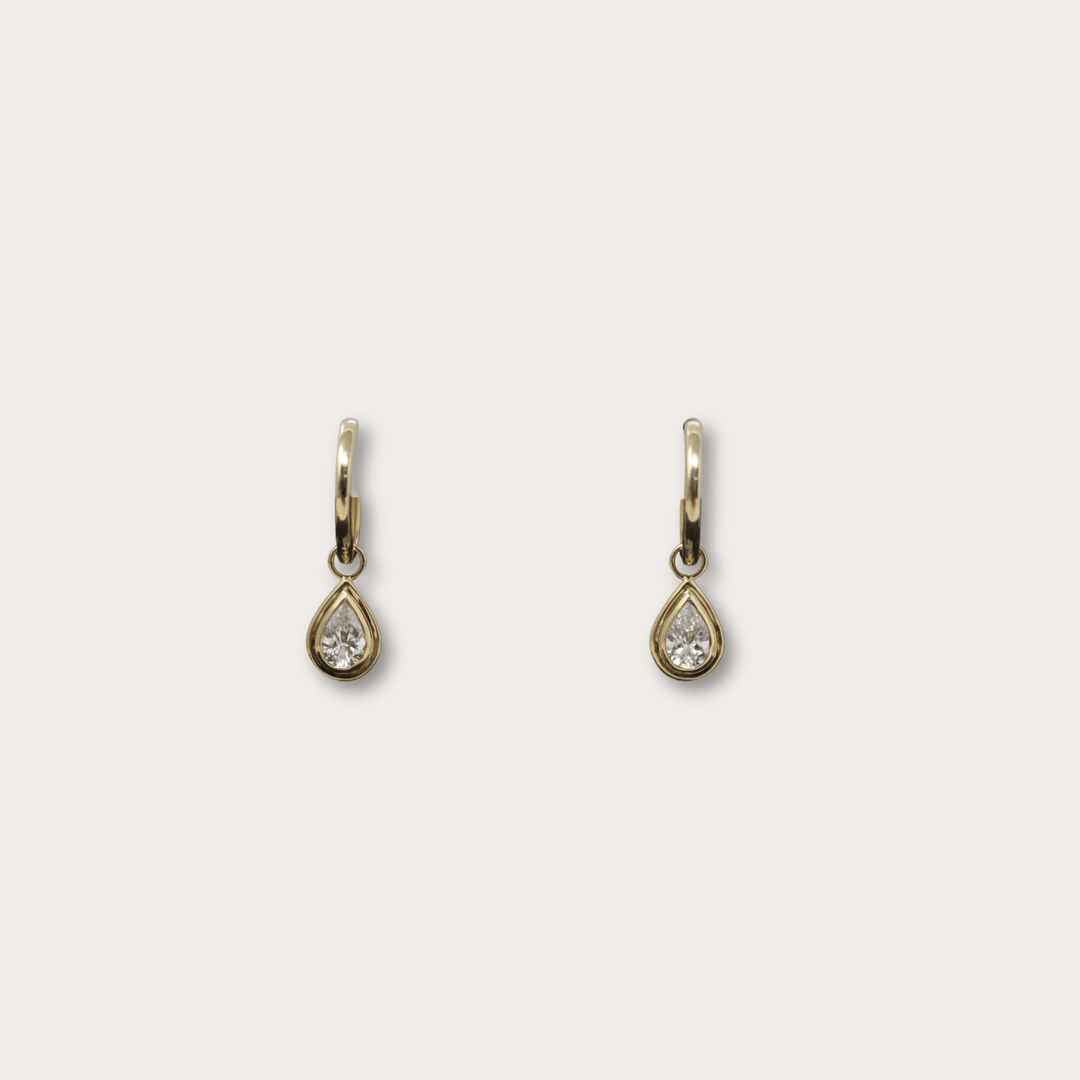 Lab Diamond Teardrop Gold - LAURA CANTU JEWELRY