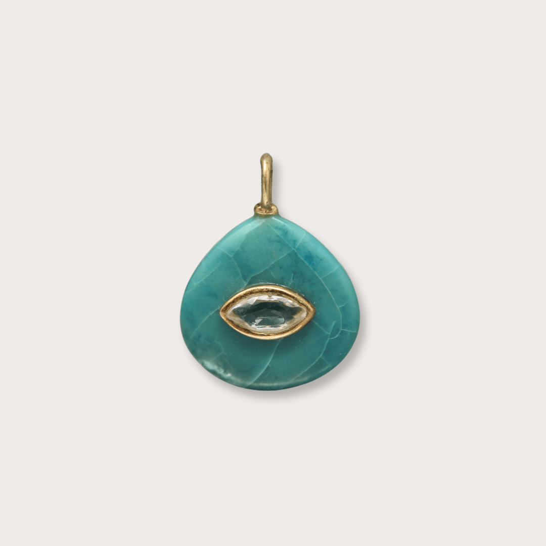 Larimar Drop Medium - LAURA CANTU JEWELRY