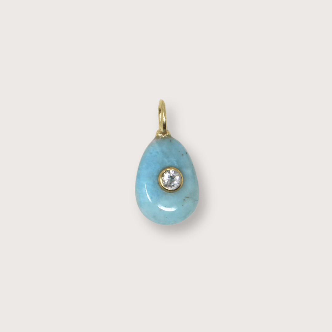 Larimar Drop Small - LAURA CANTU JEWELRY